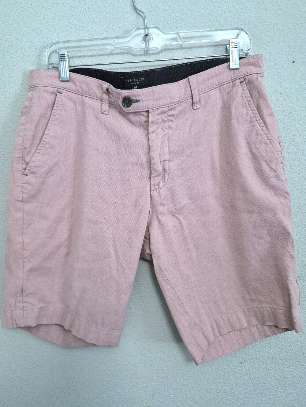 Ted Baker London Cortrom Slim Fit Chino Shorts Pink Men 32R Preppy Golf